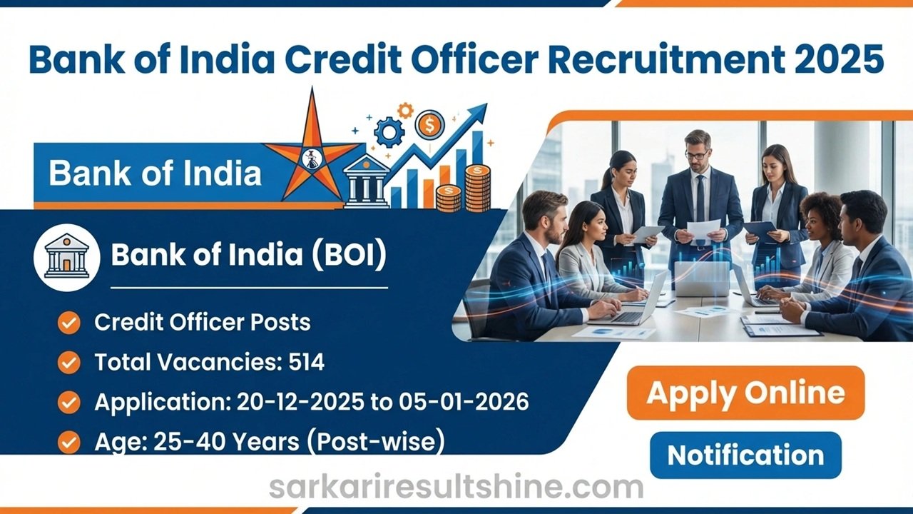 Bank of India Credit Officer Recruitment 2025