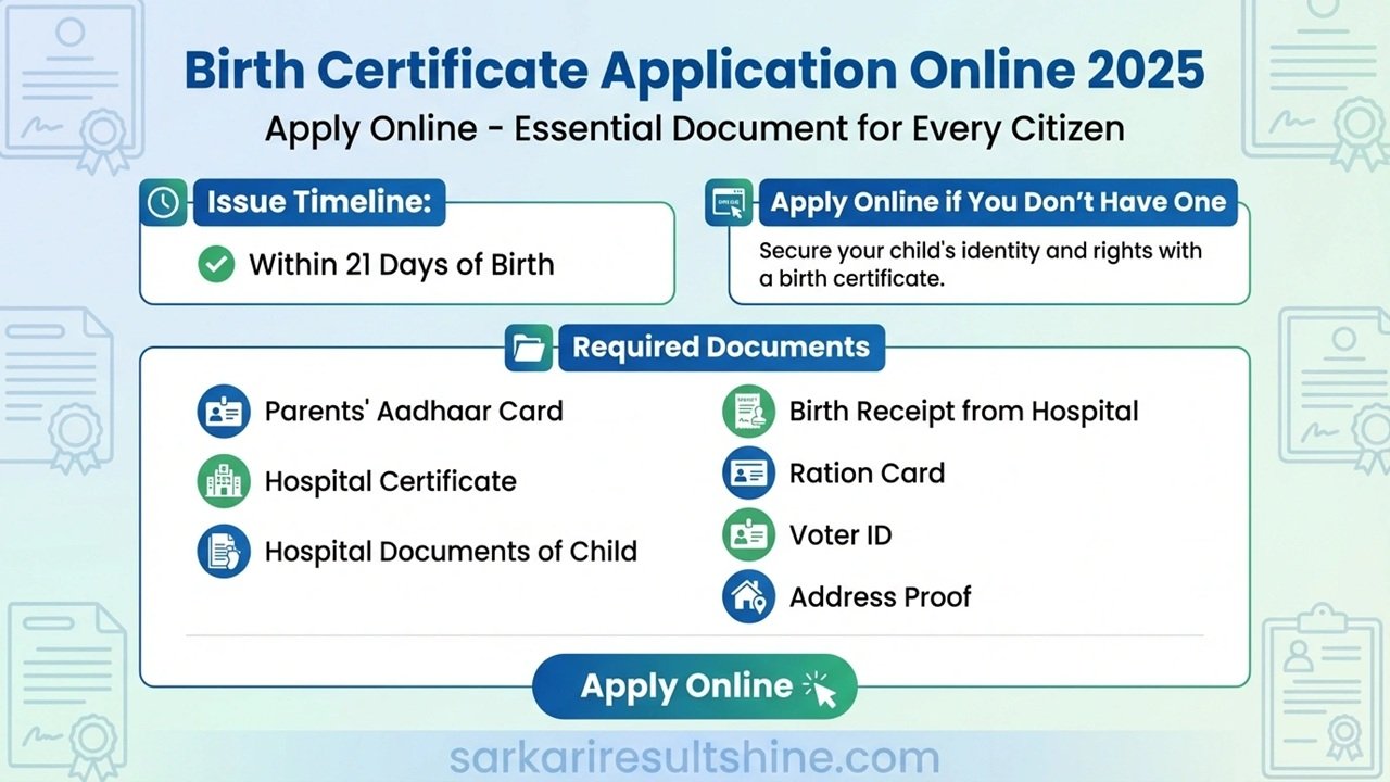 Birth Certificate Apply Online 2025