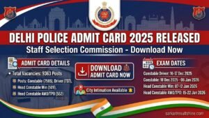 Sarkari Result Delhi Police Admit Card, Answer Key - Sarkari Result