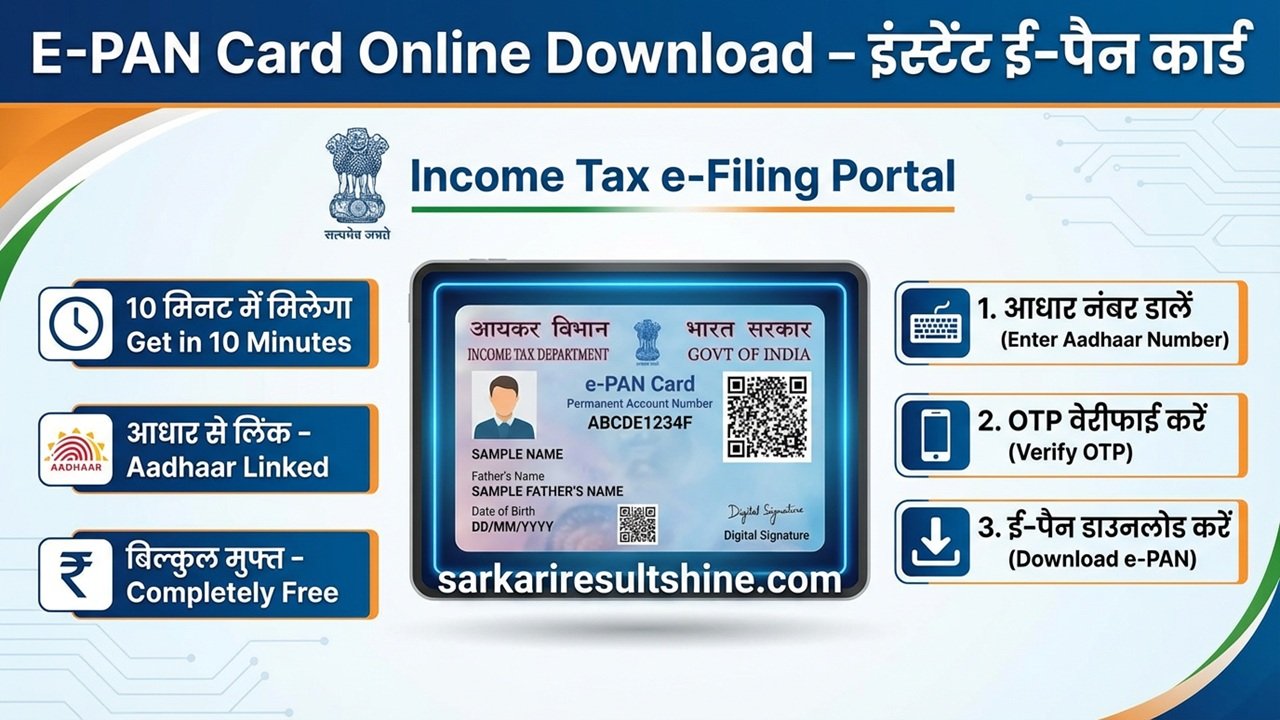 E-PAN Card Online Apply 2026