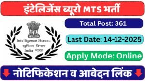 Intelligence Bureau MTS Recruitment 2025