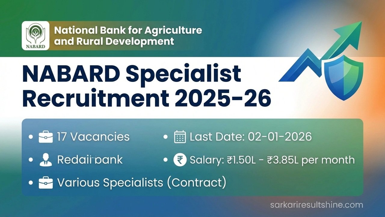 NABARD Specialist Recruitment 2025-26