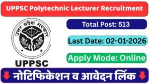 UPPSC Polytechnic Lecturer Recruitment 2025