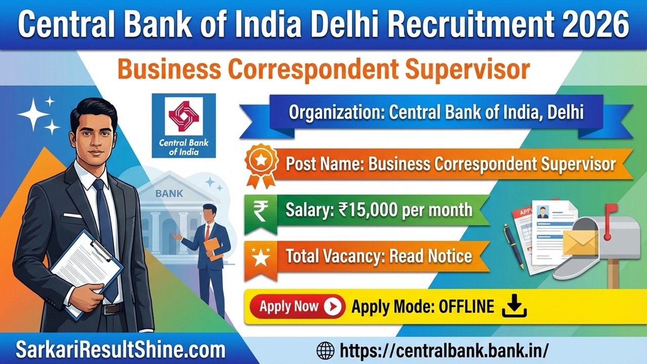 Central Bank of India Delhi Recruitment 2026