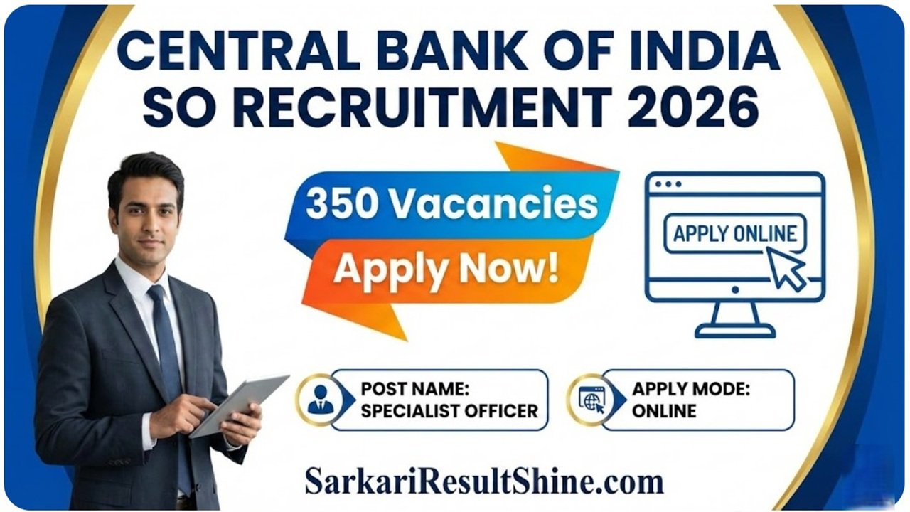 Central Bank of India SO Recruitment 2026