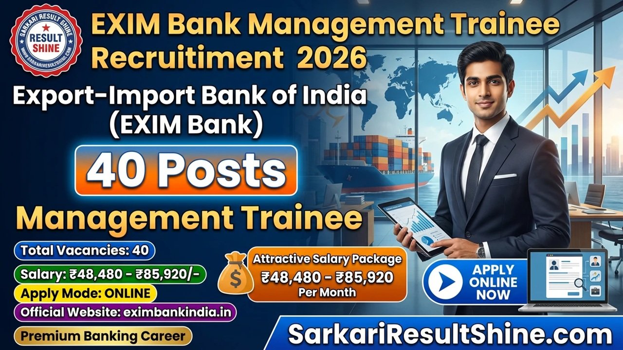 EXIM Bank Management Trainee Recruitment 2026