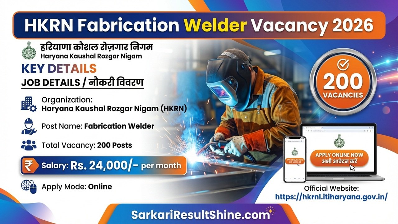 HKRN Fabrication Welder Vacancy 2026