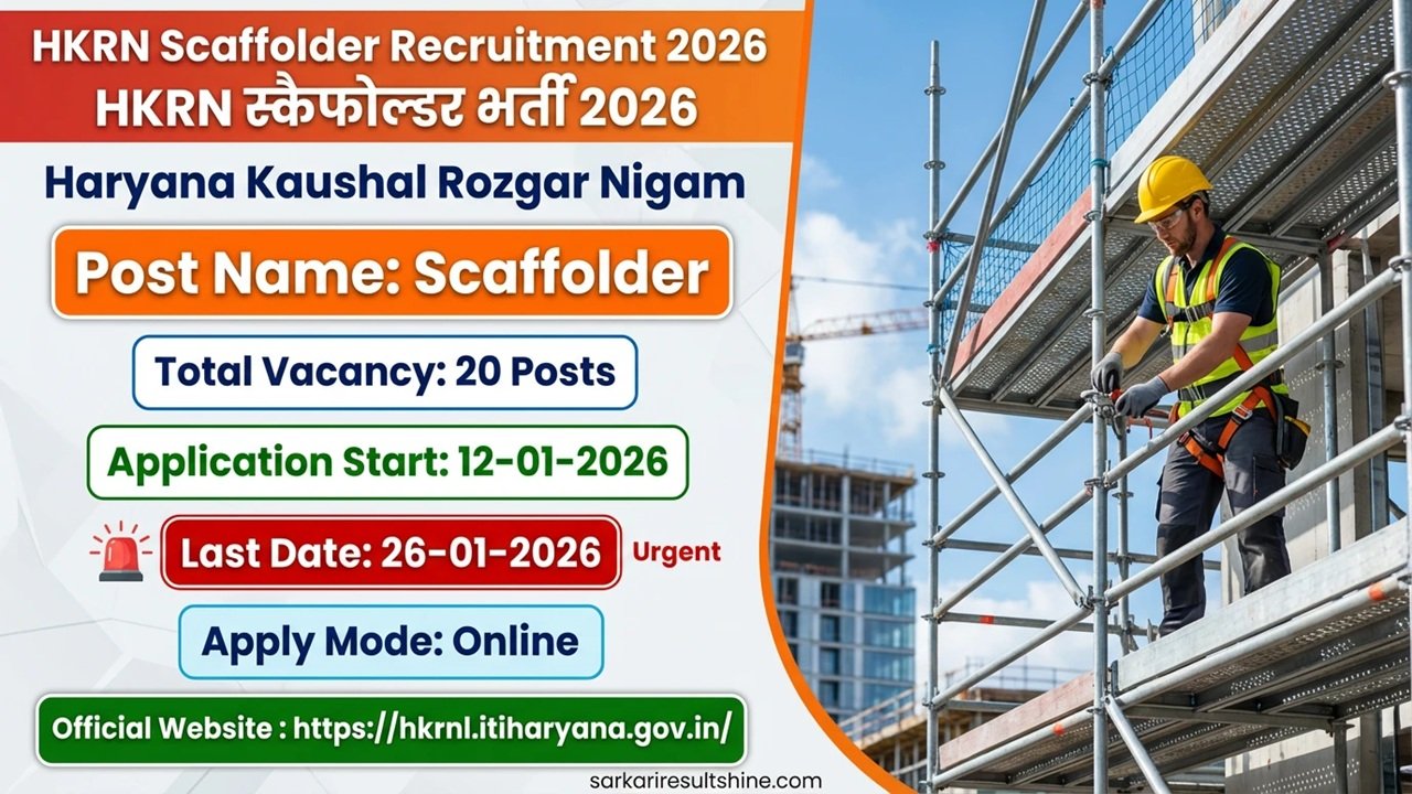 HKRN Scaffolder Recruitment 2026
