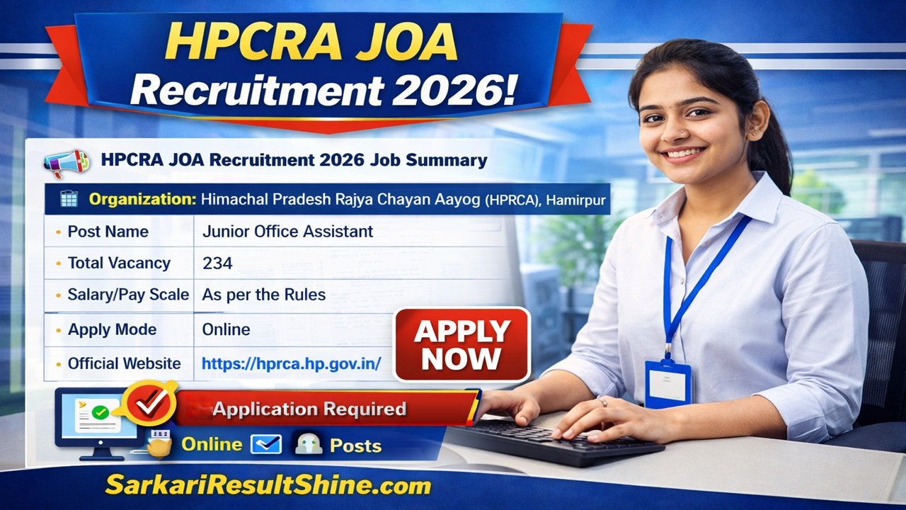 HPCRA JOA Recruitment 2026