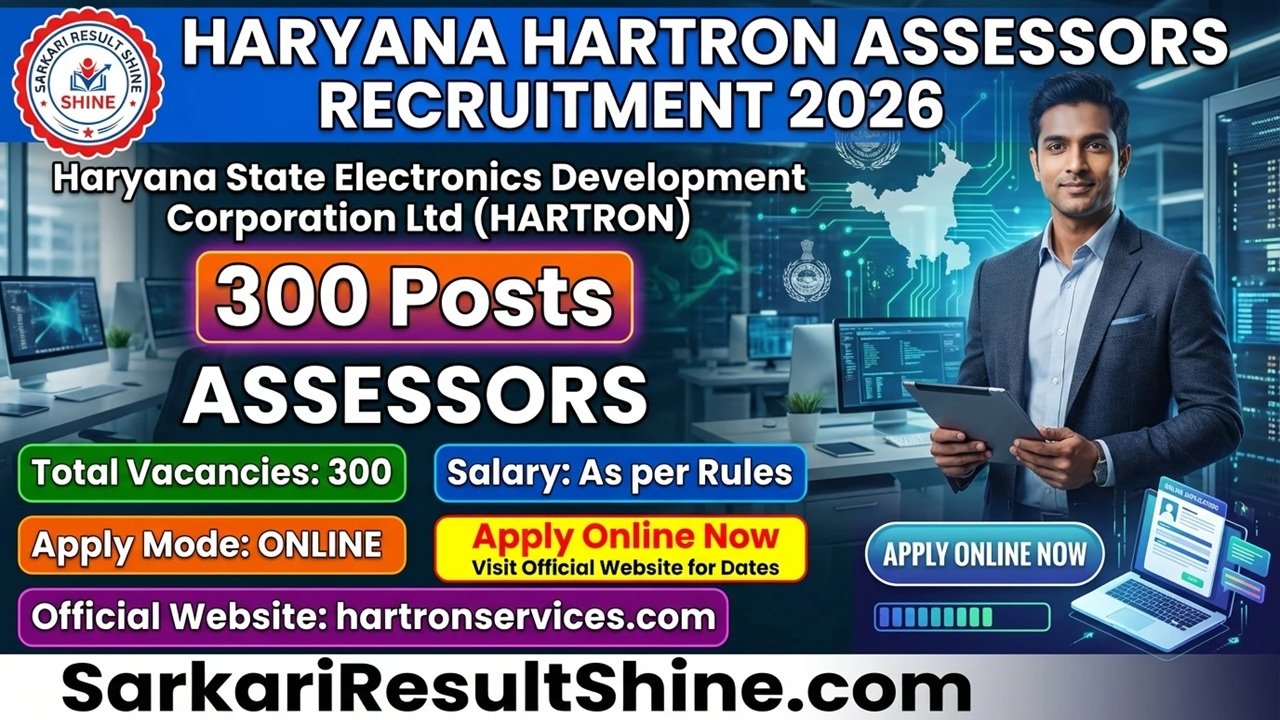 Haryana HARTRON Assessors Recruitment 2026