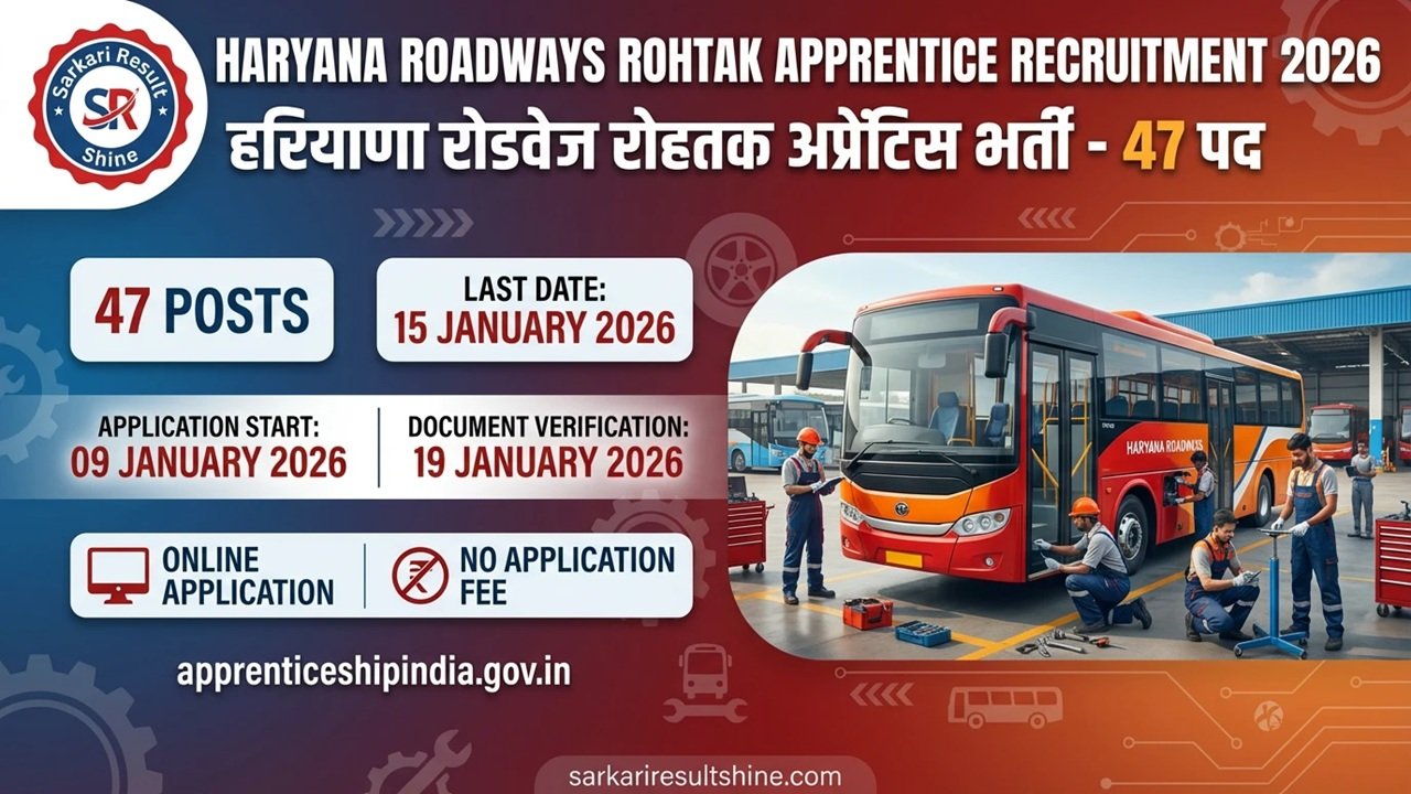 Haryana Roadways Rohtak Apprentice Recruitment 2026