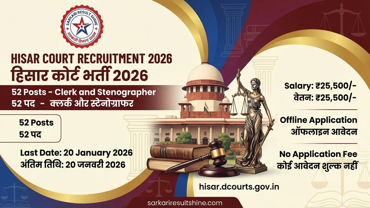 Hisar Court Recruitment 2026