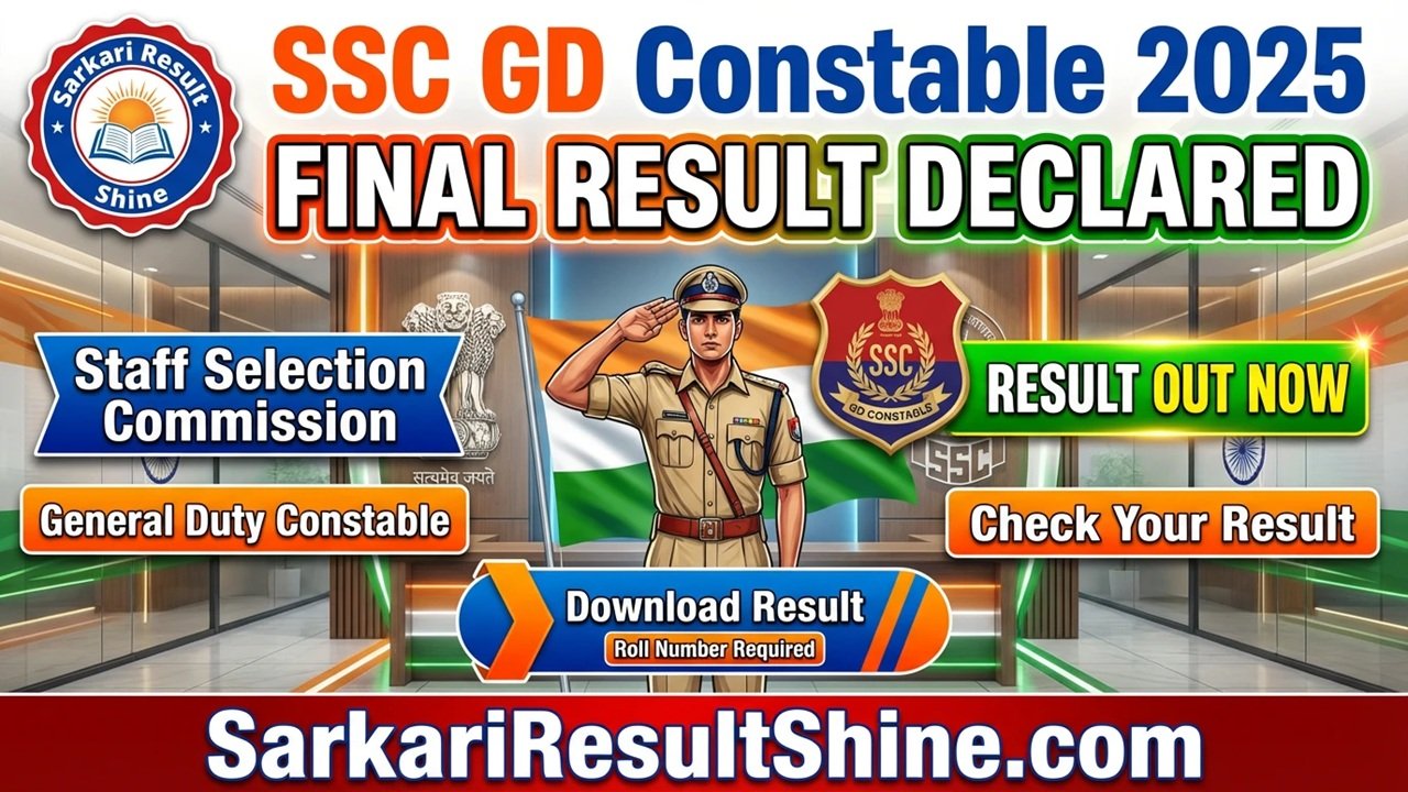 SSC GD Constable Vacancy 2025 Final Result