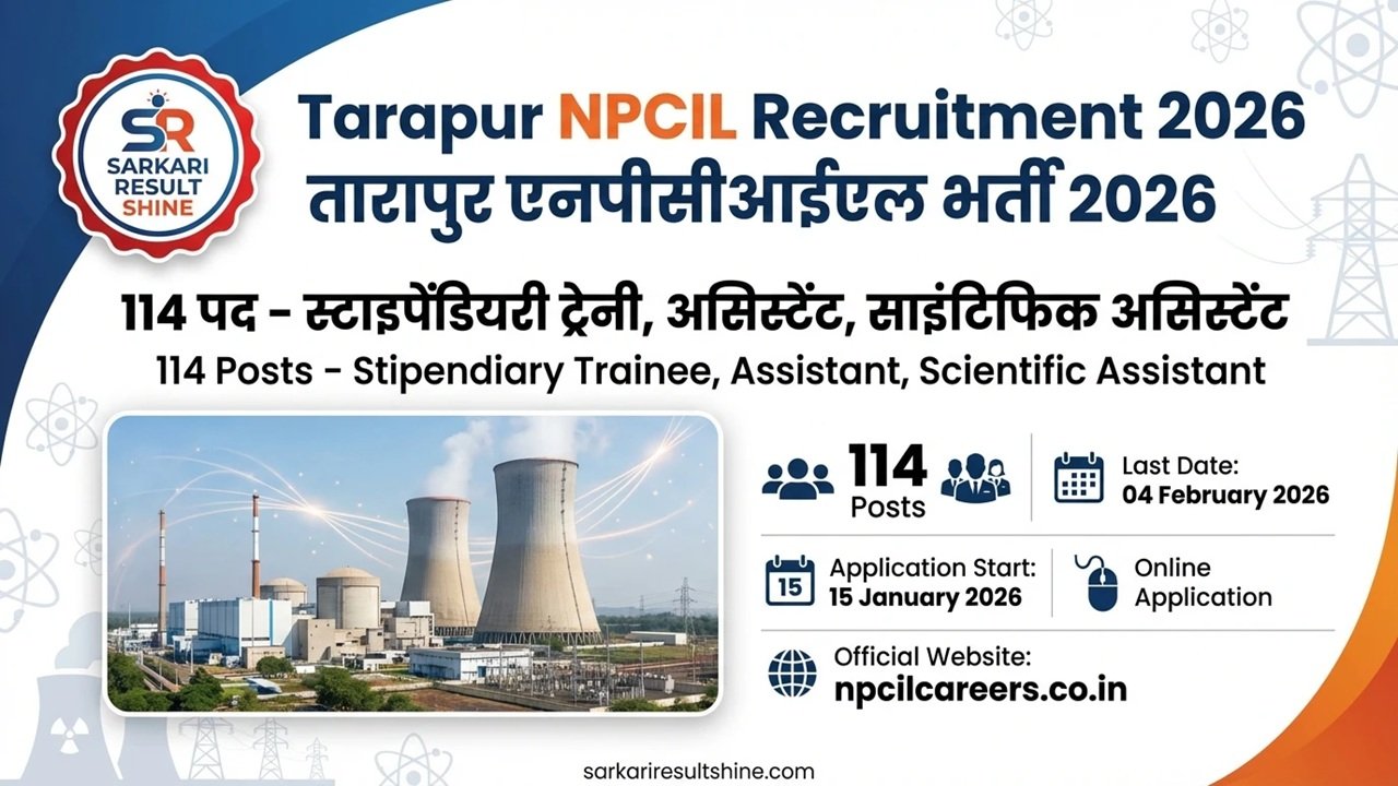 Tarapur NPCIL Various Recruitment 2026