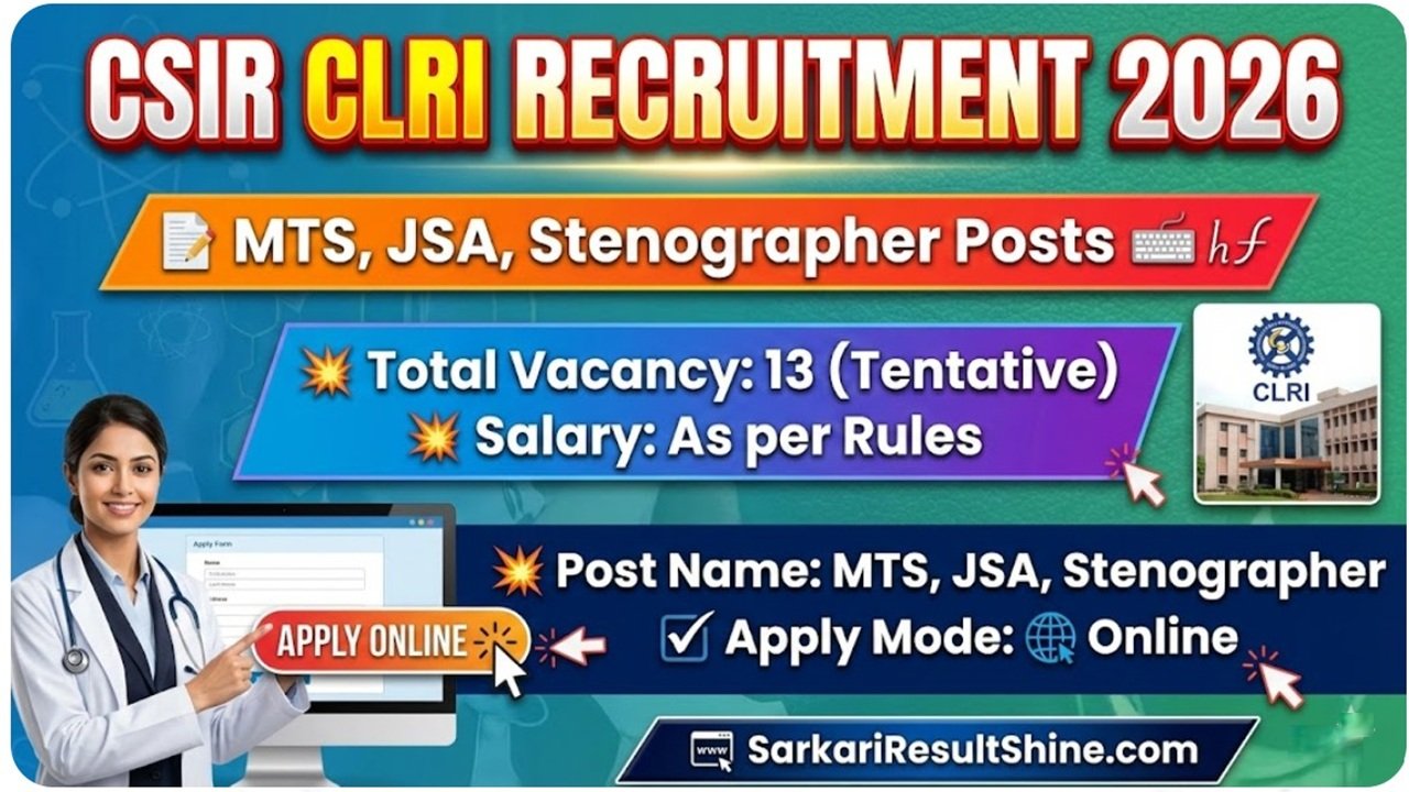 CSIR CLRI Recruitment 2026