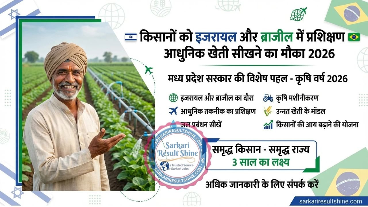 किसानों को इजरायल और ब्राजील में आधुनिक खेती का प्रशिक्षण, कार्यक्रम 2026