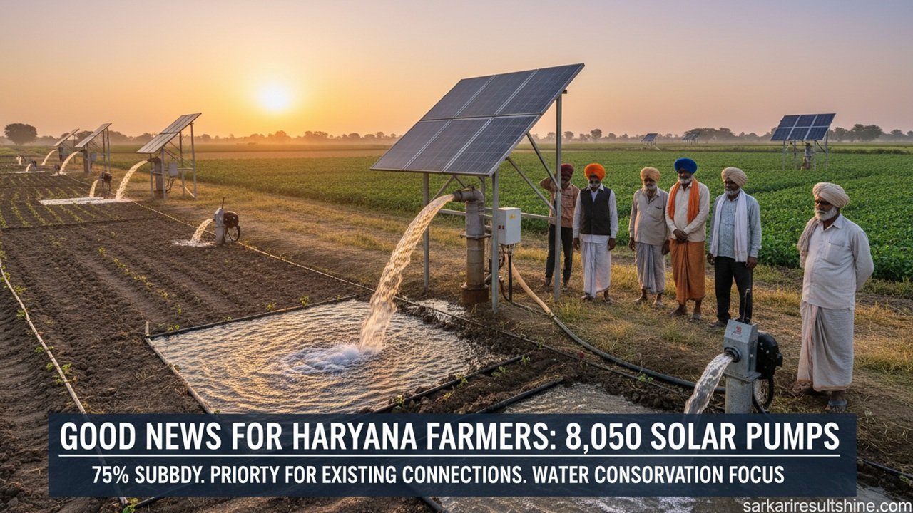 हरियाणा के किसानों के लिए अच्छी खबर, नए साल में 8050 सोलर पंप दिए जाएंगे