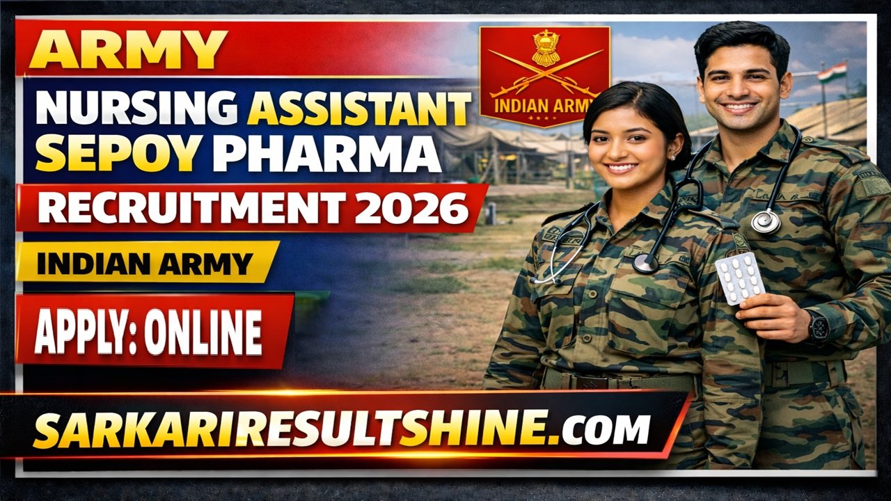 Army Nursing Assistant, Sepoy Pharma Vacancy 2026