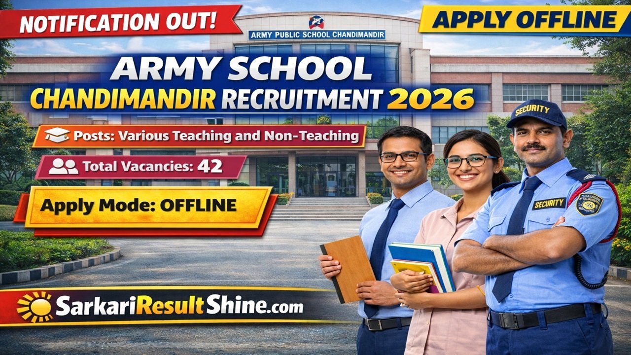 Army School Chandimandir Recruitment 2026