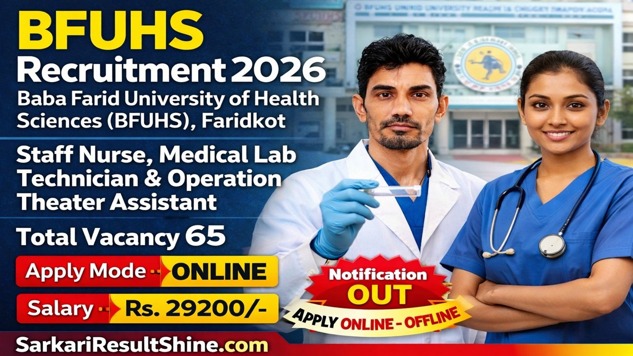 BFUHS Recruitment 2026