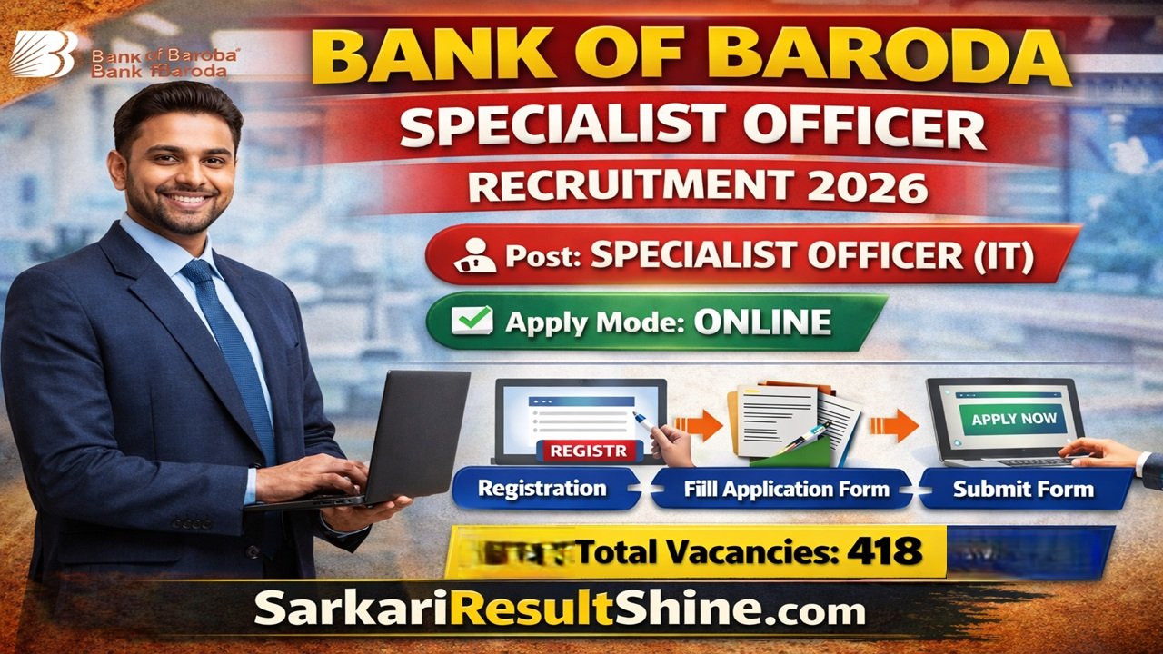 Bank of Baroda Specialist Officer Recruitment 2026