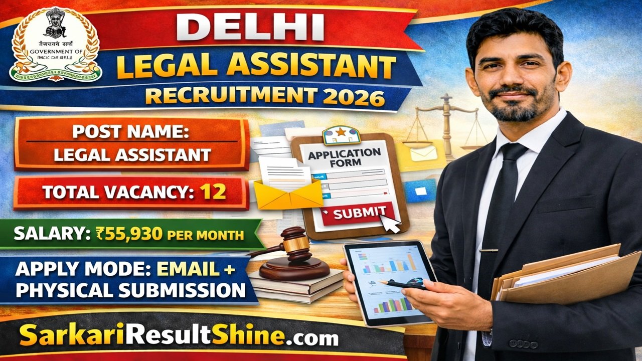 Delhi Legal Assistant Recruitment 2026