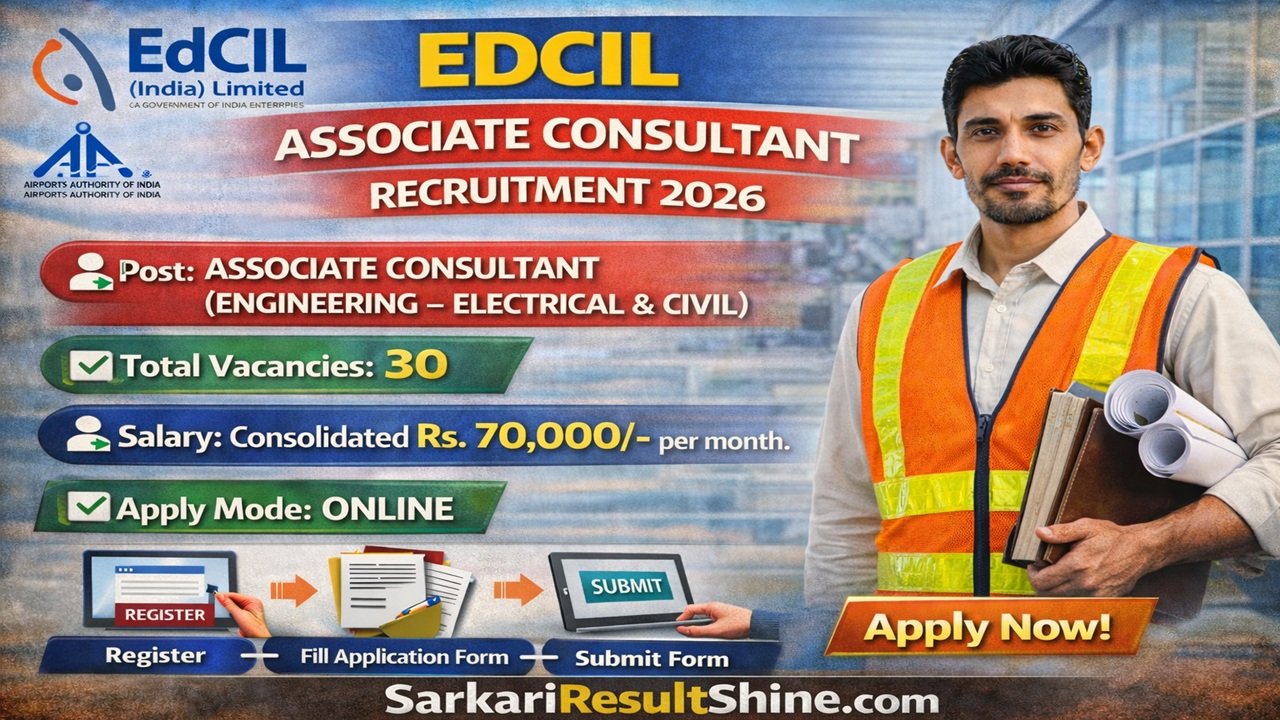 EDCIL Associate Consultant Recruitment 2026