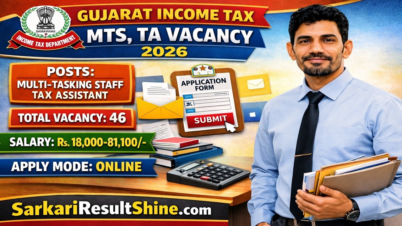 Gujarat Income Tax MTS, TA Vacancy 2026