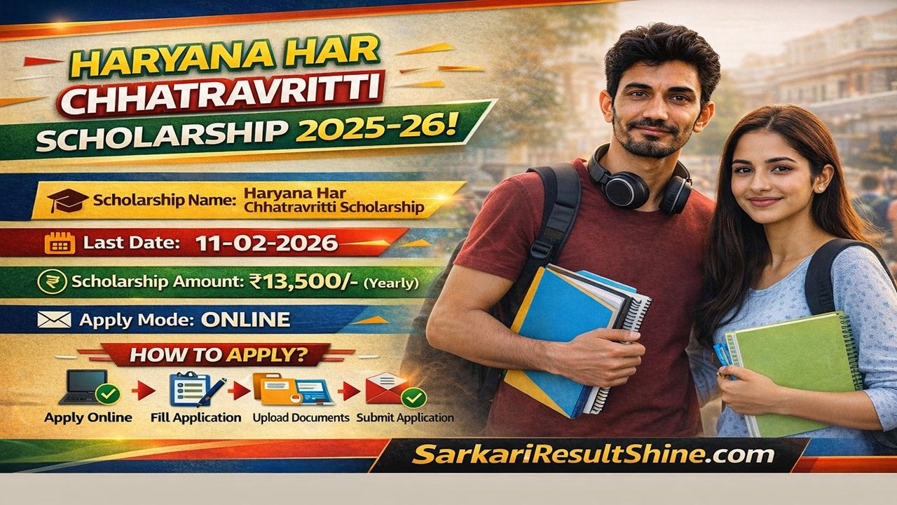 Haryana Har Chhatravritti Scholarship 2025-26
