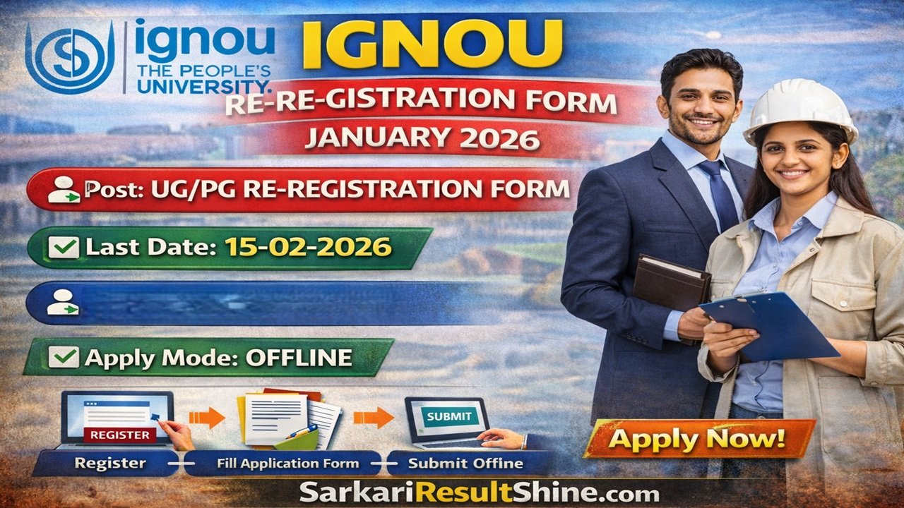 IGNOU Re-Registration Form January 2026