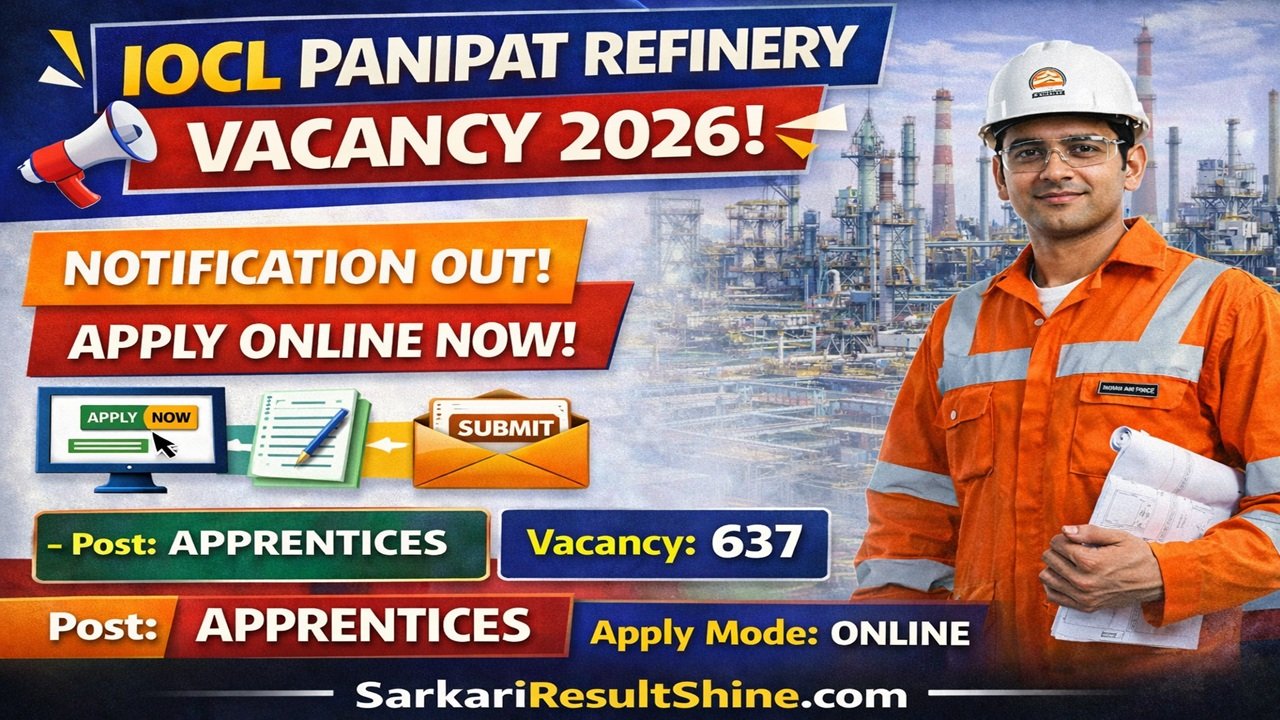 IOCL Panipat Refinery Vacancy 2026