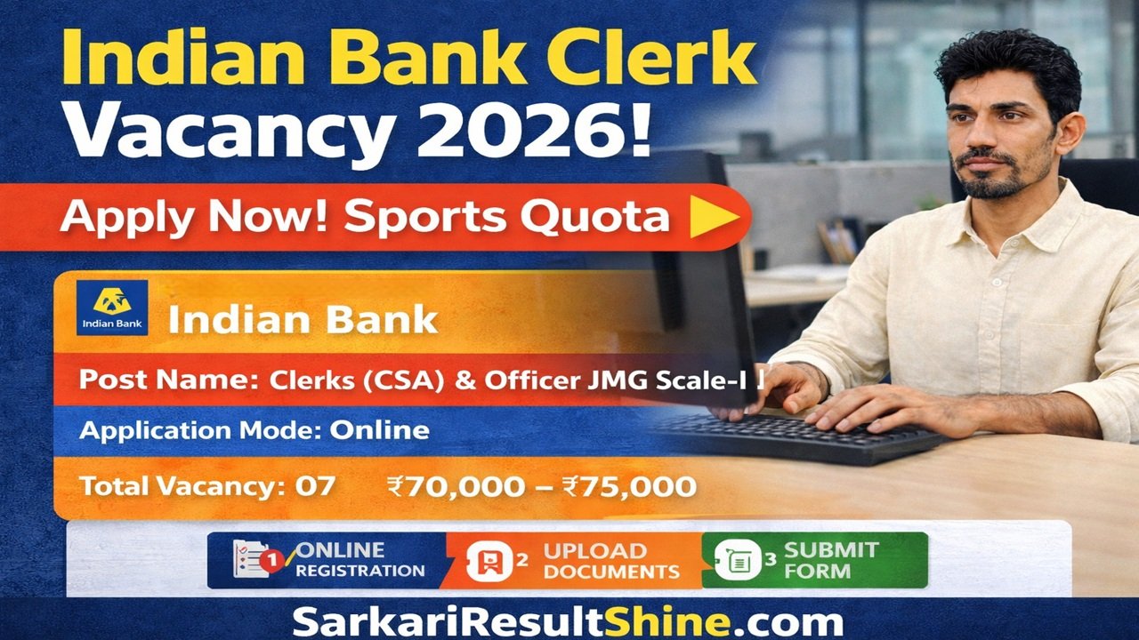 Indian Bank Clerk Vacancy 2026