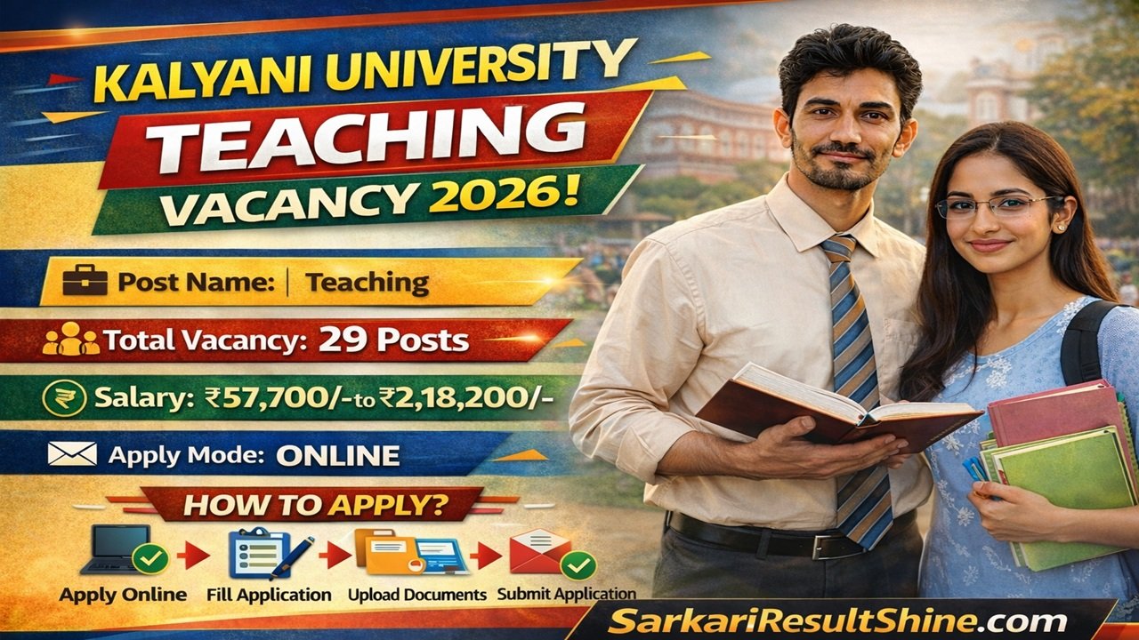 Kalyani University Teaching Vacancy 2026