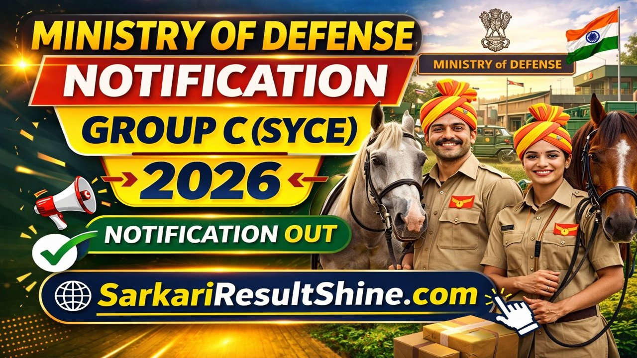 Ministry of Defense Notification Group C (Syce) 2026