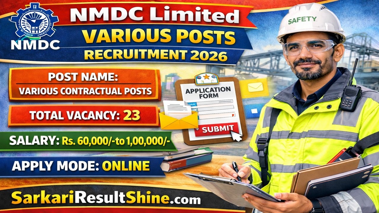 NMDC Limited Various Posts Recruitment 2026