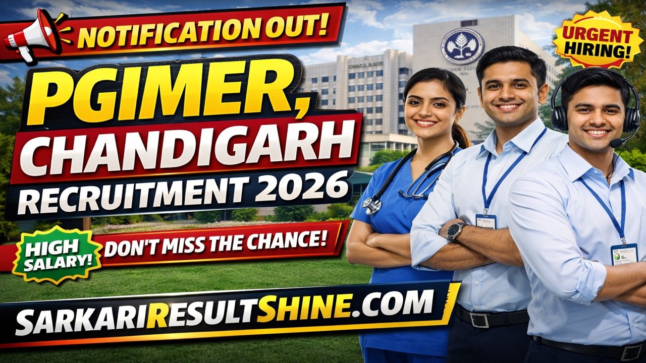 PGIMER, Chandigarh Recruitment 2026