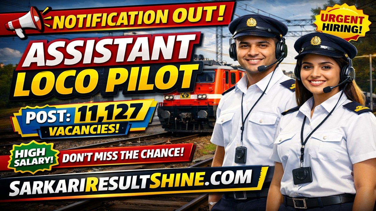 RRB Assistant Loco Pilot Recruitment 2026