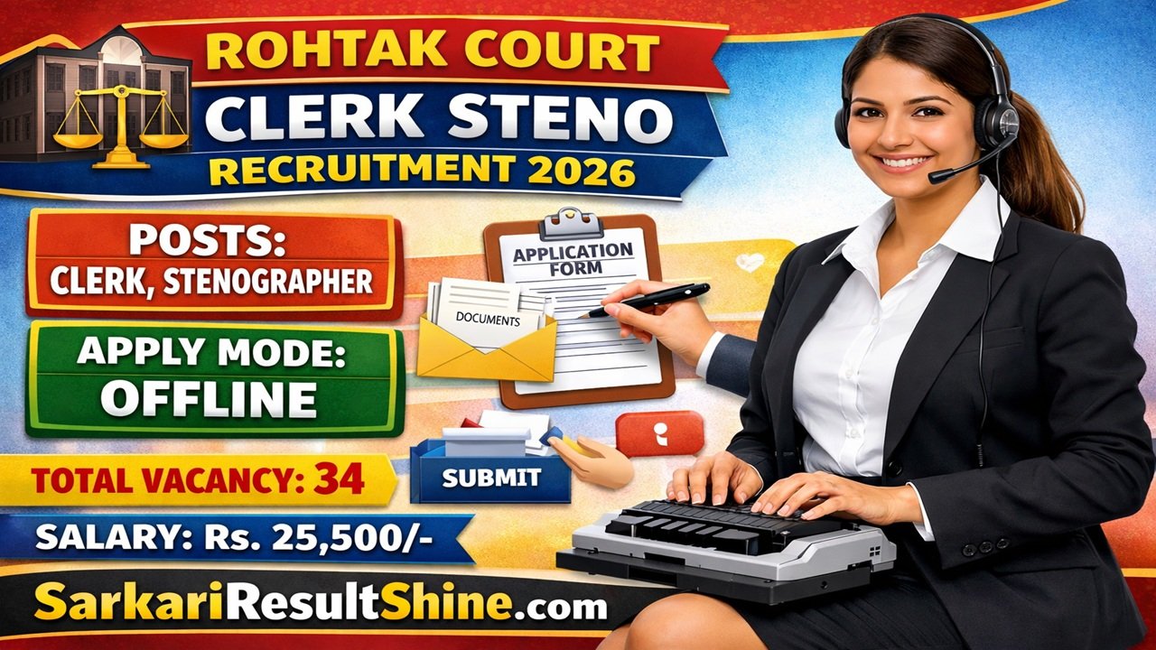 Rohtak Court Clerk Steno Recruitment 2026