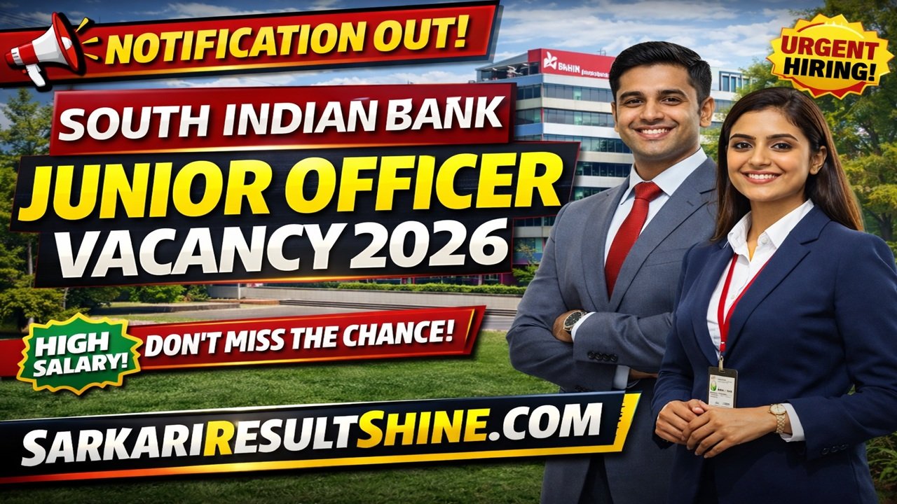 South Indian Bank Junior Officer Vacancy 2026