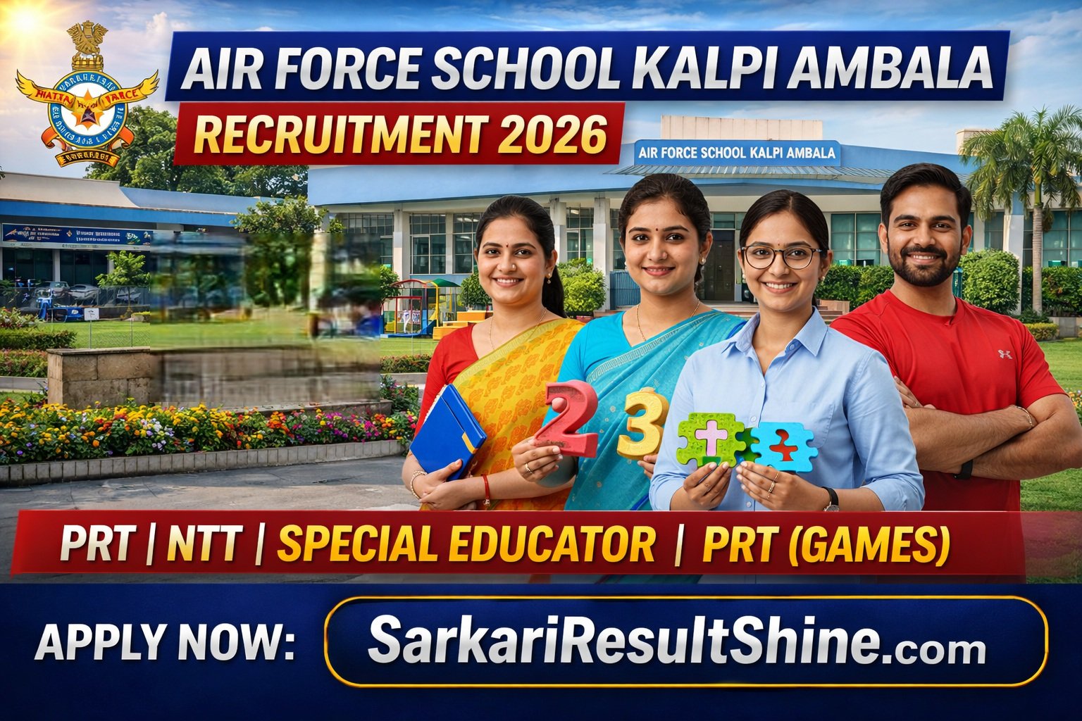 Air Force School Kalpi Ambala Recruitment 2026