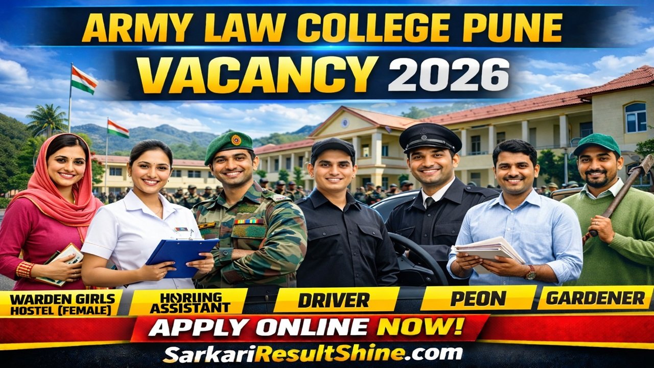 Army Law College Pune Vacancy 2026