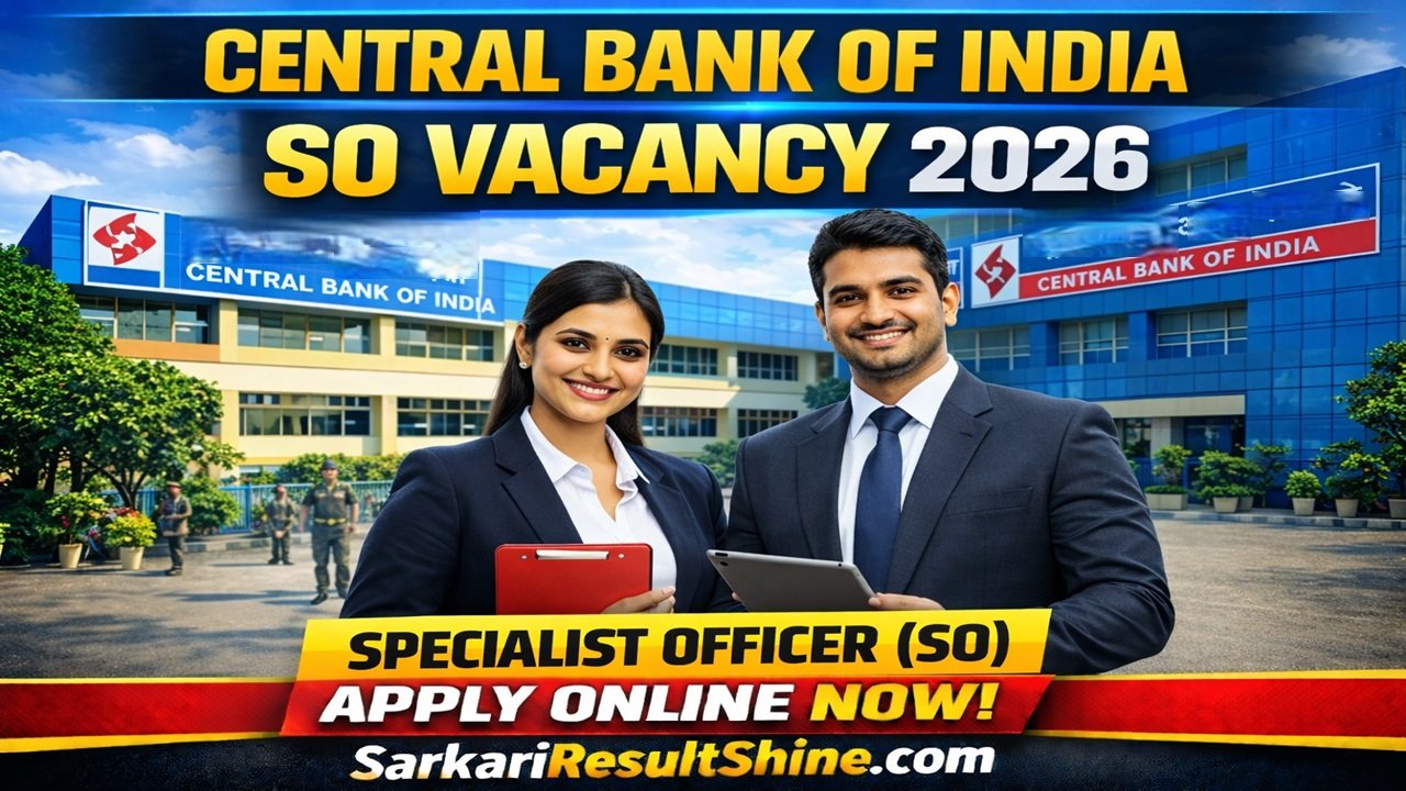 Central Bank of India SO Vacancy 2026