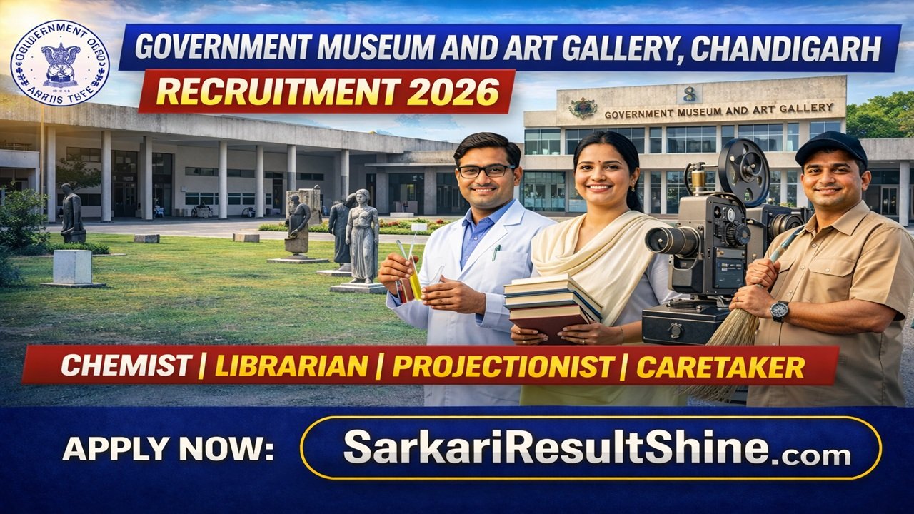 Government Museum and Art Gallery, Chandigarh Recruitment 2026