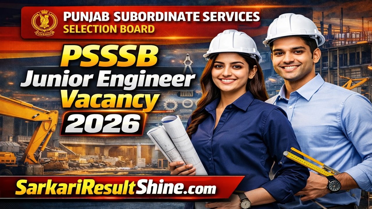 PSSSB Junior Engineer Vacancy 2026