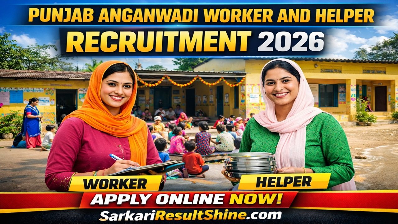 Punjab Anganwadi Worker and Helper Recruitment 2026