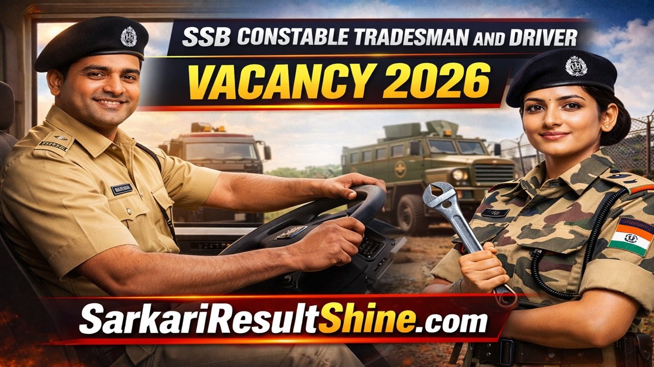 SSB Constable Tradesman and Driver Vacancy 2026