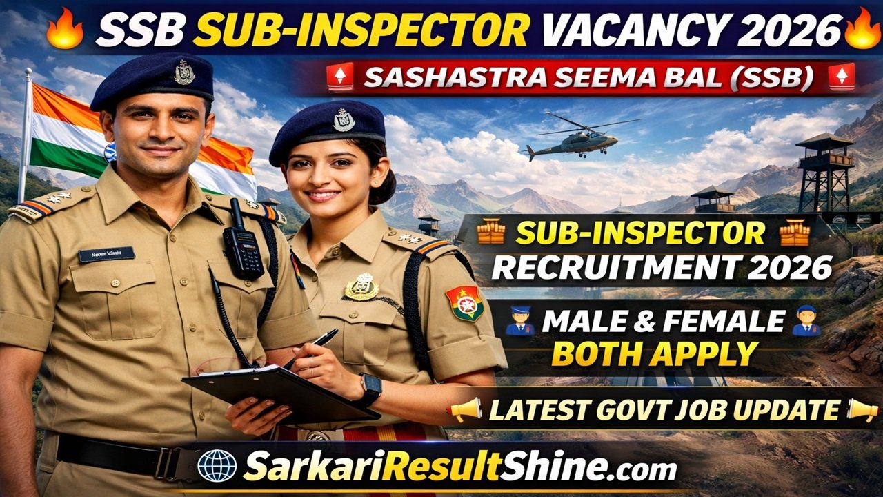 SSB Sub-Inspector Vacancy 2026