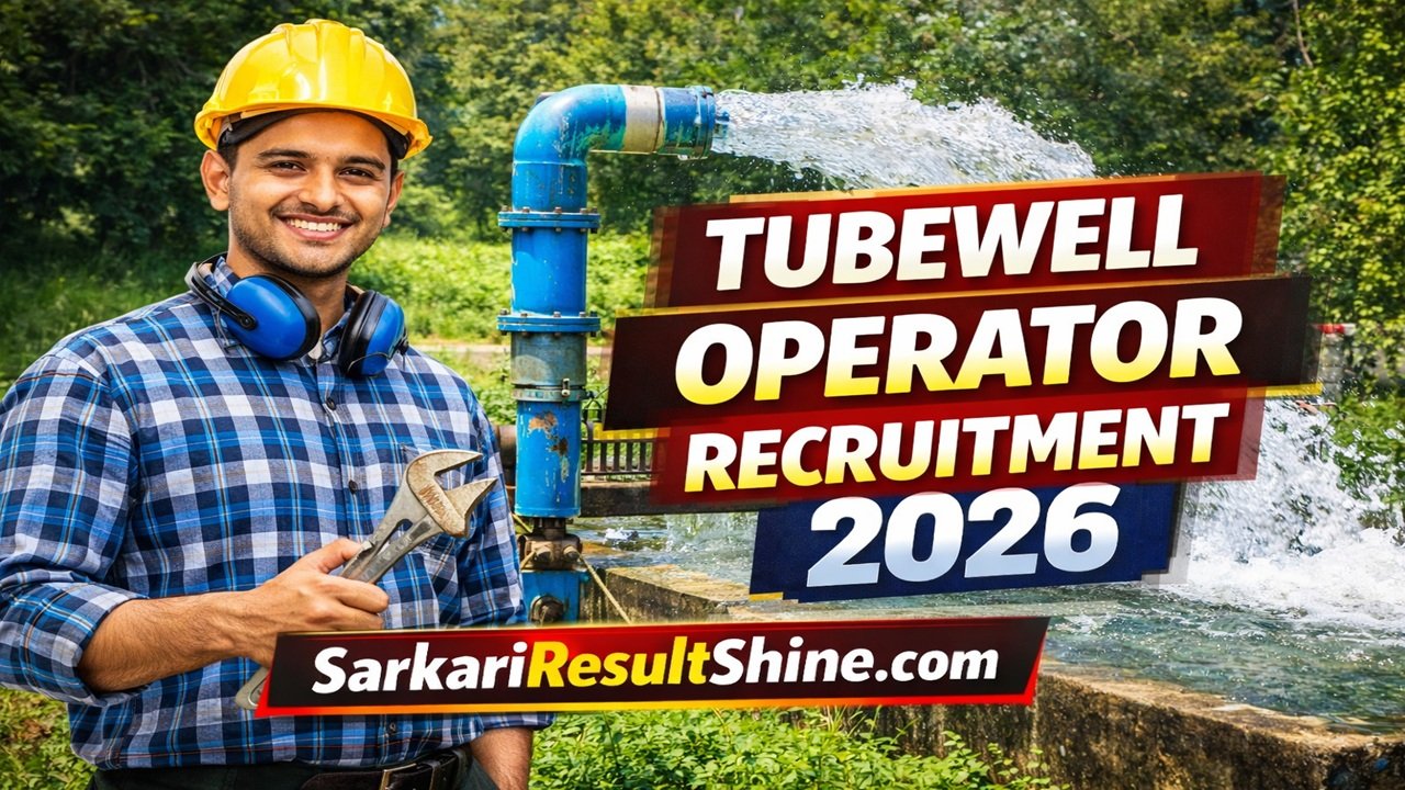 Tubewell Operator Recruitment 2026