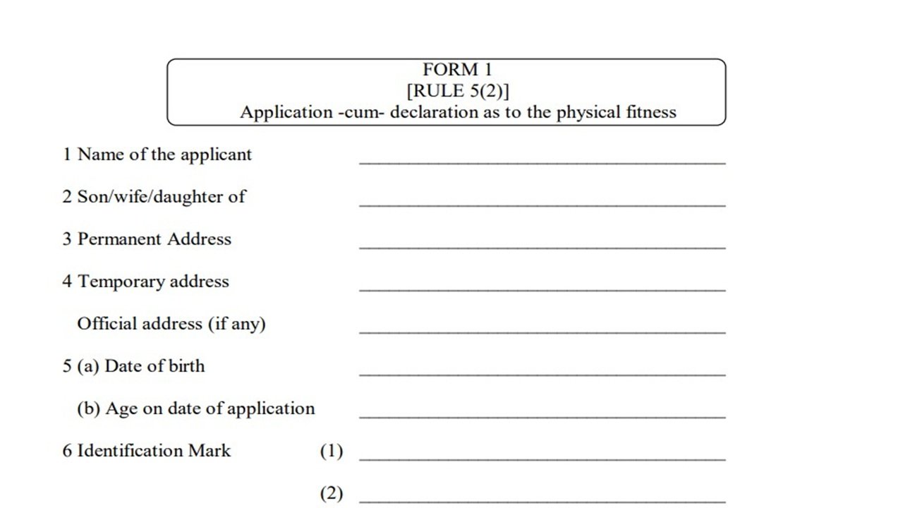 Medical Fitness Form for Driving License (Transport Department) PDF Form