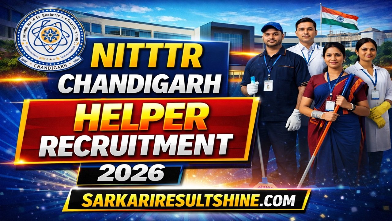 NITTTR Chandigarh Helper Lab Attendant Walk In Interview 2026